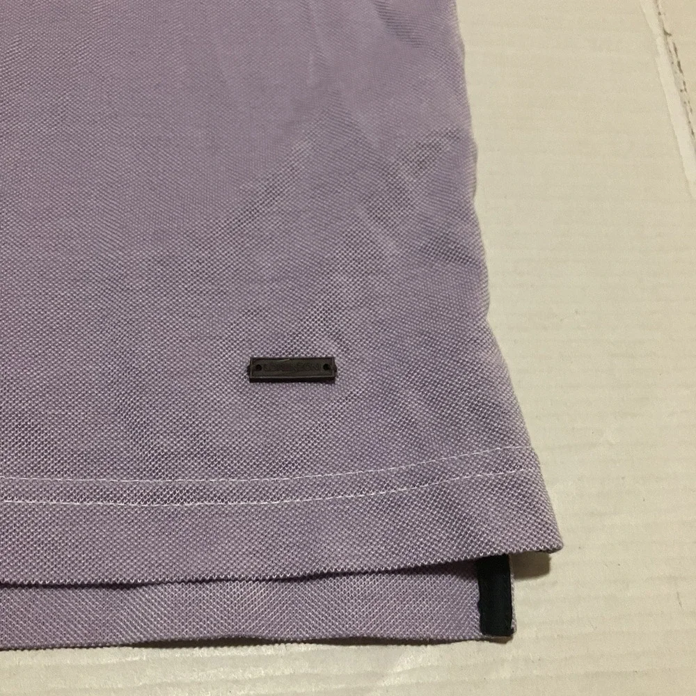 Lorenzoni Golf Polo Shirt Size Large Men Extra Fine‎ Cotton Purple Made In Italy